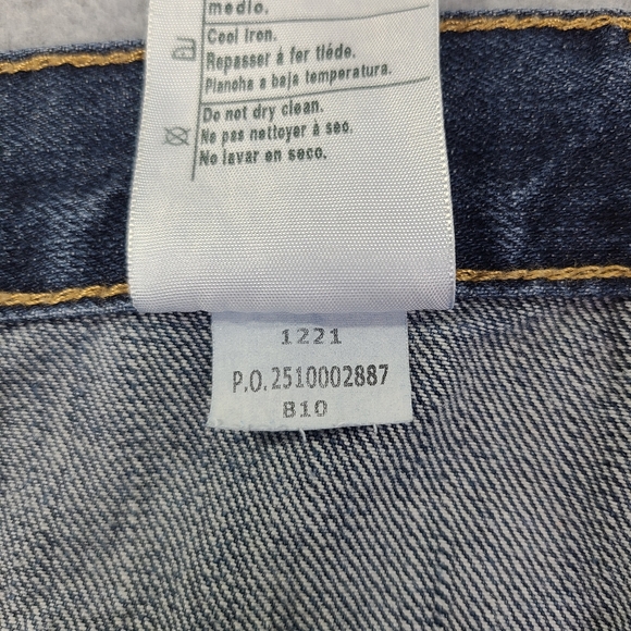 Carhart Men's Blue Denim Jeans Big Relaxed Fit Work Pants 44x32 Leg Hems Clipped - Picture 13 of 16